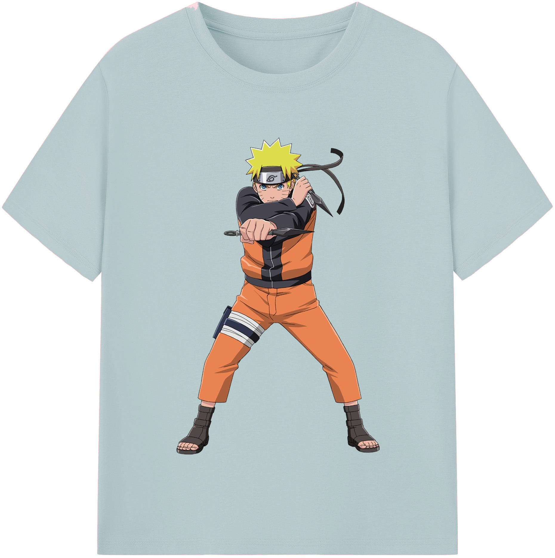 （画像用） NARUTO -ナルト- うずまき ナルト Uzumaki Naruto 綿100％半袖Tシャツ（フロントプリント）